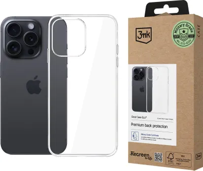 Zdjęcie produktu dla Etui 3MK ClearCase Eco do iPhone 15 Pro przezroczysty