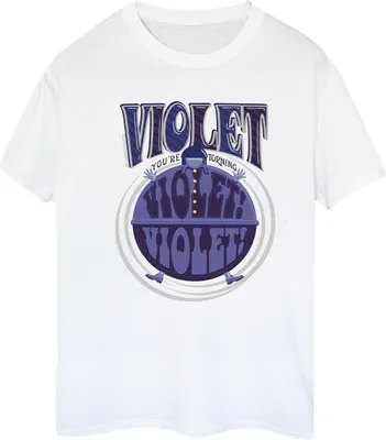 Produktbild von Willy Wonka - "Violet Turning Violet" T-Shirt für Damen BI47214 (5XL) (Weiß)