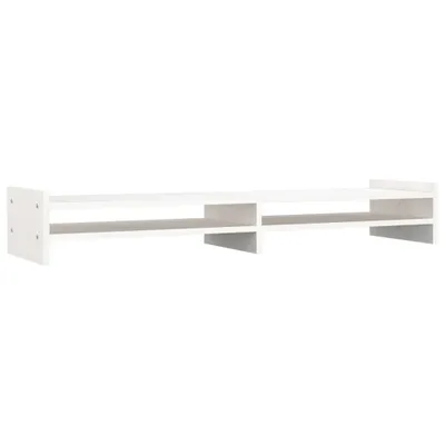 Immagine prodotto di vidaXL Supporto per monitor bianco 100x27x15 cm in legno di pino massiccio