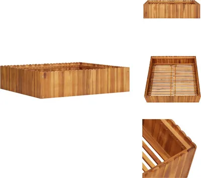 Image de vidaXL Plateau de jardin 100 x 100 x 25 cm Bois massif Acacia - Pots de fleurs & Jardinières