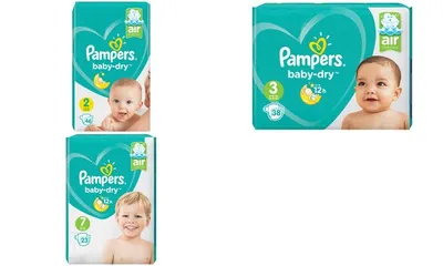 Produktbild von Pampers Active Baby-Dry 81657559, Junge/Mädchen, Windel mit Klebeband, 11 kg, 16 kg, Mehrfarbig, Velcro