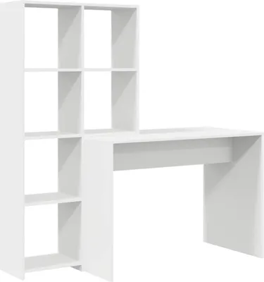 Immagine prodotto di vidaXL Scrivania con ripiano Bianco 138,5 x 55 x 143 cm Materiale a base di legno