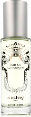 A clear studio shot of a bottle of Sisley Eau de Campagne Eau de Toilette.