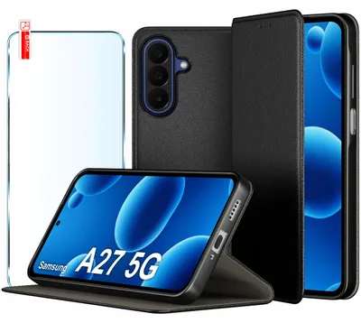 Immagine prodotto di Etui Skórzane Zamykane MAGNETYCZNE CASE do Samsung A27 5G + SZKŁO 9H