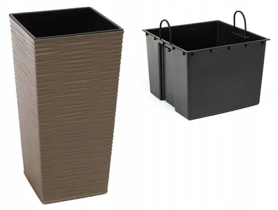 Obrázek produktu pro Plastový květináč Finezia vroubek 400x400 mm, frappe