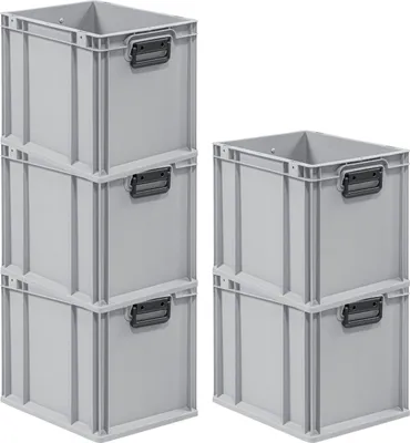 Produktbild von SparSet 5x Eurobox NextGen Portable Duo  Germany | HxBxT 32x30x40cm | 30 Liter | Eurobehälter, Transportbox, Transportbehälter, Stapelbehälter