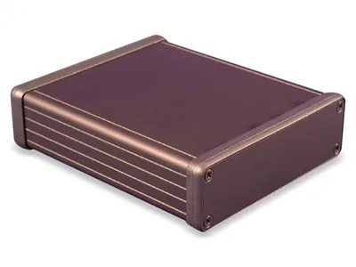Obrázek produktu pro Hliníkový kryt HAMMOND 1455L1201BK, extrudovaný hliník, IP54, 120 × 103 × 31 mm