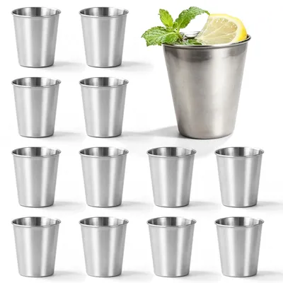 Produktbild von Set mit 8 Edelstahlbechern – 260 ml