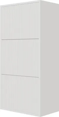 Produktbild von Selsey VELDIO - Wand-Schuhschrank mit 3 Klappen, Weiß, 50 cm