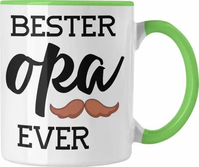 Produktbild von Trendation - Bester Opa Der Welt Geschenk Tasse Kaffeetasse Spruch Lustig von Enkel Geburtstag Weihnachten Funny (Grün)
