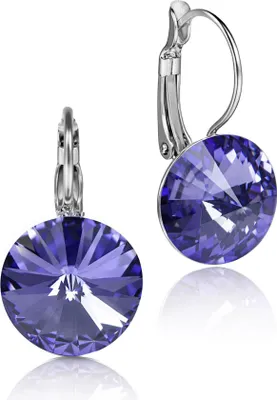 Produktbild von LUISIA® Ohrringe Rivoli mit Kristallen von Swarovski® 14 mm | Tanzanite