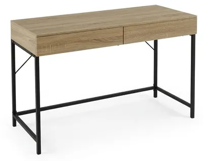 Immagine prodotto di Scrittoio Design 2 Cassetti Legno Metallo Tavolo Ufficio Casa 116x48x77cm