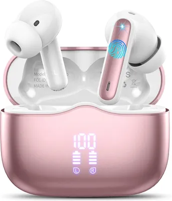 Produktbild von In Ear Kopfhörer Bluetooth 5.4 mit 4 ENC Noise Cancelling Mics, HiFi Stereo 40Std Spielzeit Kabellose Kopfhörer, IP7 Sport Kompatibel mit IOS, Android