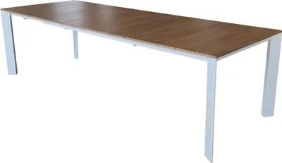 Immagine prodotto di Milani Home - tavolo da giardino allungabile, alluminio, 10 posti, bianco, piano 215/280 x 100 cm