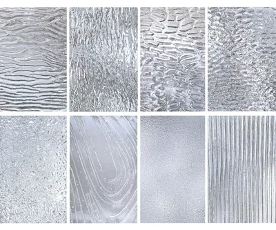 Glas-in-loodpakket, 8 Stück, 10x15 cm, transparent, strukturiert
