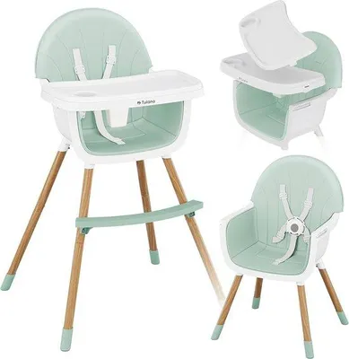 Produktbild von Hochstuhl für Babys – 2-in-1 mit Fußstütze, Sicherheitsgurt und verstellbarer Höhe