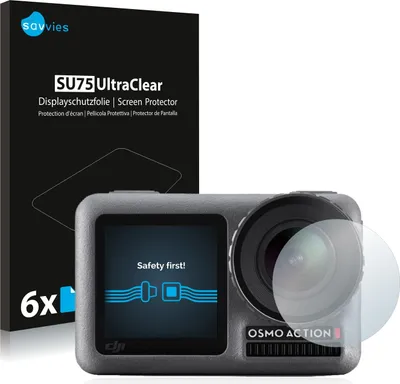 Produktbild von 6x Für DJI Osmo Action (Linse) Schutzfolie Savvies Displayschutz Display Schutz Folie Klar Transparent