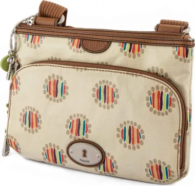 Zdjęcie produktu dla Damska torebka Fossil Wmns Shoulderbag Key-per Top Zip Dot Cream