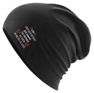 Produktbild von Huuraa Beanie Du weißt zu viel. Müssen für immer Freunde bleiben. Black One Size Baumwolle und Elasthan Mütze Geschenkidee