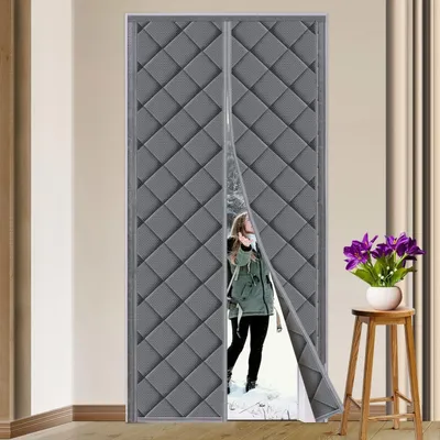 Image de Solidchoice - Rideau de porte isolant thermiquement et magnétiquement, 90 x 210 cm