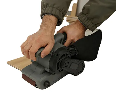 Obrázek produktu pro Pásmový bruska, napětí 20 V, výkon 1200 W, 6 stupňů rychlosti, rozměry brusného pásu 76 x 533 mm, materiál: ABS