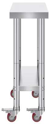 Produktbild von rollbarer Arbeitstisch 61 x 30 x 85 cm Edelstahl Catering Arbeitstisch Belastbarkeit 350 kg