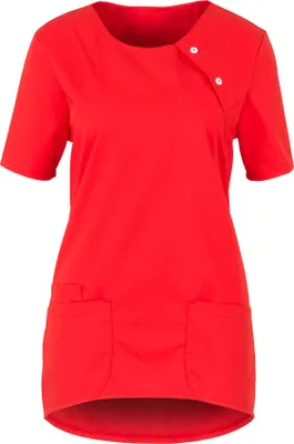Produktbild von beb MEDIZIN/PFLEGE Damen KASACK Kurzarm Rundhals Modern-Fit Rot S