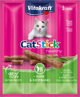 Obrázok produktu pre Vitakraft 31219, Snack, Mačka, Kuracie mäso, Bravčové, Hovädzie mäso, 18 g, Bez cukru