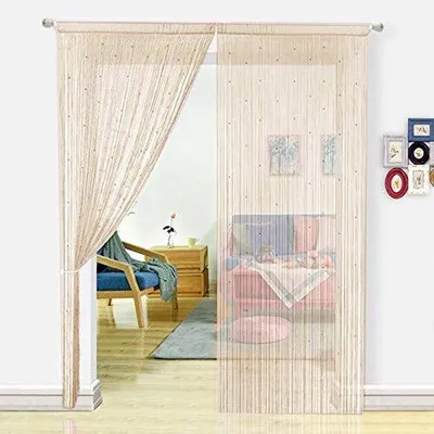 Productafbeelding van Ibenzoa® parel gordijn – deurdecoratie & ruimteverdelers, polyester vliegenhor, 244 x 229 cm, 10 kleuren, 4 maten