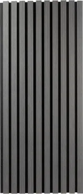 Produktbild von PROVISTON Akustik 3D Wandpaneele 605 x 1200 x 21 mm Furnierte MDF Holzlamellen in der Farbe Eiche dunkel Filz-Untergrund als Trägermaterial