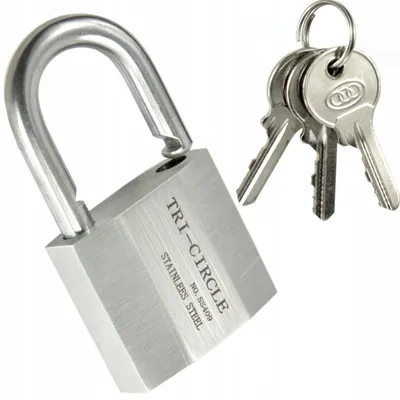 Produktbild von Handmet Edelstahl Vorhängeschloss Bügelschloss 30mm Edelstahl 3 Schlüssel