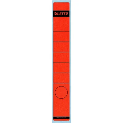 Produktbild von LEITZ Ordnerrücken Etikett 39 x 285 mm lang schmal rot 10 Etiketten