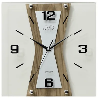 Produktbild von JVD NS17010/78 Wanduhr Quarz analog eiche farben leise ohne Ticken modern