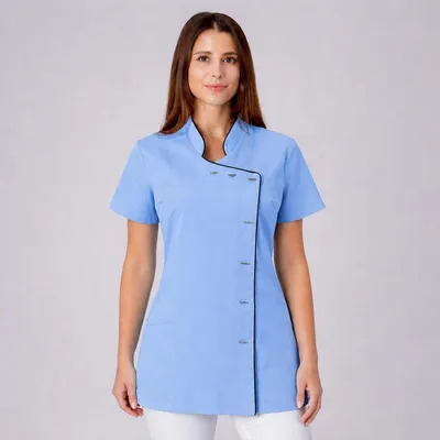 Produktbild von Tunikajacke "Asia-Style" light blue Gr. L : L : light blue : 50% Baumwolle 50% Polyester (273)