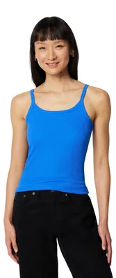 Immagine prodotto di Canottiera aderente da donna Essentials, in maglia a coste, blu, taglia XXL
