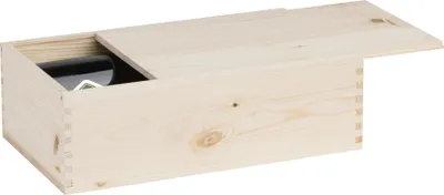 Produktbild von Holzkiste | 2 Flaschen 750 ml | Innenmaß 33,9 x 19,1 x 9,3 | Kiste / Wein- / Bierbehälter | Für Geburtstage, Hochzeiten, Events - ART. TSCO2, 33,9X19,1X9,3