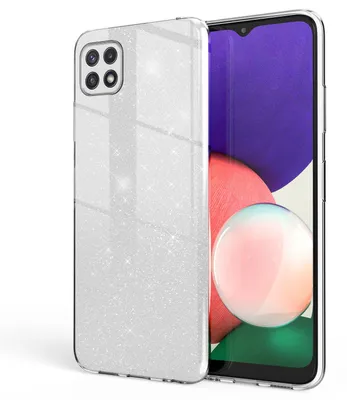 Obrázok produktu pre NALIA Robustné trblietavé puzdro pre Samsung Galaxy A22 5G, nárazuvzdorné lesklé, vystužené silikónové puzdro Silver
