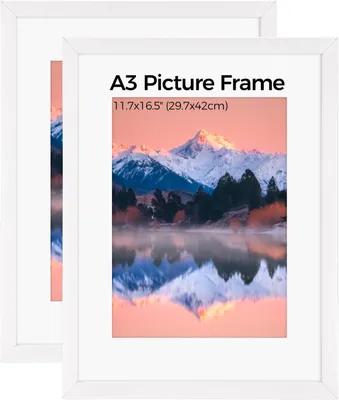 Obrázek produktu pro Dřevěné fotorámky s rámečkem, akrylové sklo, 30 x 40 cm, vhodné pro fotografie, určené k zavěšení na zeď