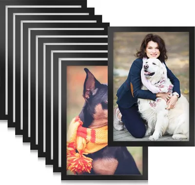 Produktbild von Fotorahmen A5, 10 Stück, selbstklebend, magnetisch, schwarz, für Dokumente, 21x14,8 cm