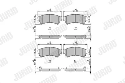 Produktbild von JURID Bremsbeläge Satz Vorne für MAZDA 6 Kombi (GH) 572628J