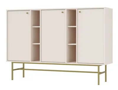 Produktbild von Breite Kommode IROS 3 - beige/gold
