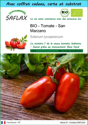 Image de SAFLAX Ensemble-cadeau -- Tomate - San Marzano - 15 graines - Solanum