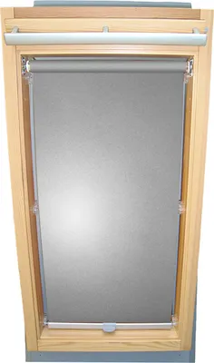 Produktbild von Rollo THERMO für VELUX Dachfenster VL Y/VU Y/VKU - Y21 - Silber-Grau - mit Haltekrallen