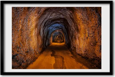 Produktbild von Bild 60x40 MDF-Rahmen, Wandkunst U-Bahn-Tunnel