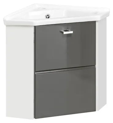 Zdjęcie produktu dla Umywalka narożna Umywalka z szafką podumywalkową 40 cm Umywalka narożna Umywalka ceramiczna