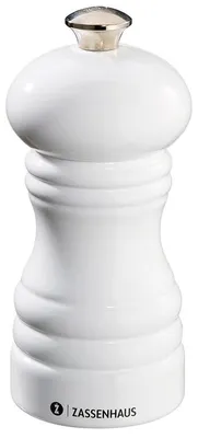 Productafbeelding van Zassenhaus zoutmolen BERLIN, 12 cm, wit, glanzend, artikelnummer 20403, EAN 4006528020403