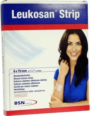 Produktbild von Leukosan Strip 6x75 mm 10X3 St