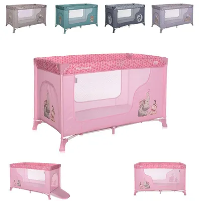 Produktbild von Lorelli Baby Reisebett Laufstall Moonlight seitliche Öffnung Tragetasche faltbar rosa