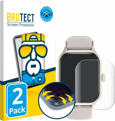 Produktbild von 2x BROTECT Fullscreen Schutzfolie für LAOYABB QS07 2.01" Displayschutz Folie Fullcover Klar Transparent