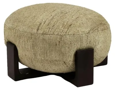 Imagen del producto de Pomax Milena, taburete, color beige, diámetro 60 cm, altura 40 cm
